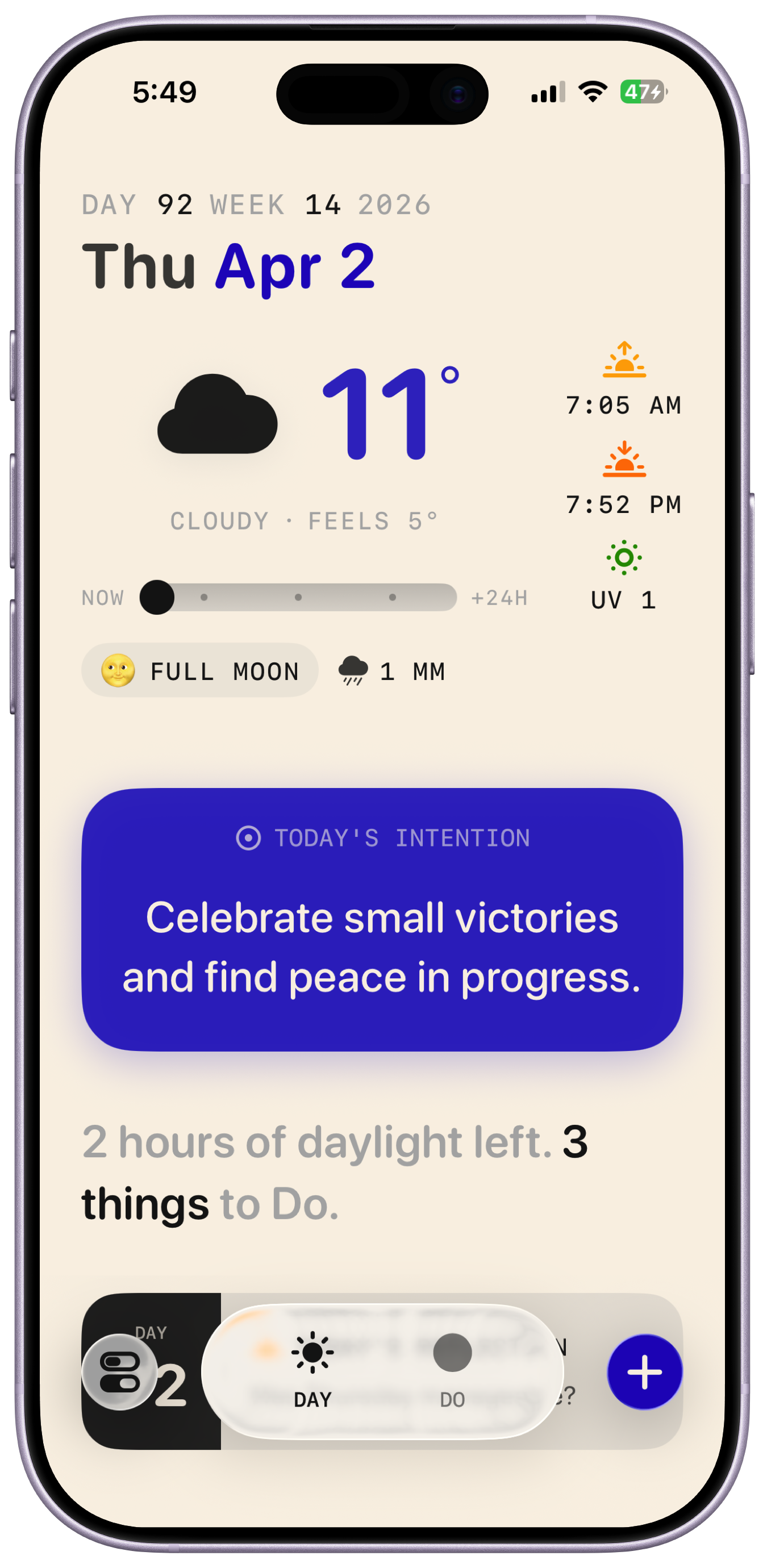 Solarday in the Basic theme