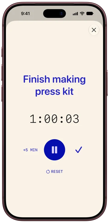 A Focus timer running on a Do.